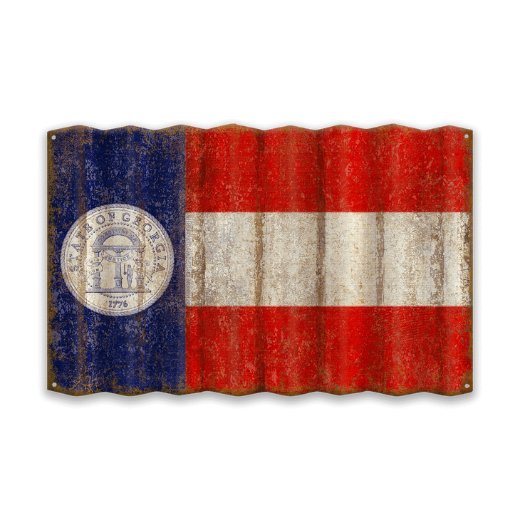 Georgia Corrugated State Flag - Georgia