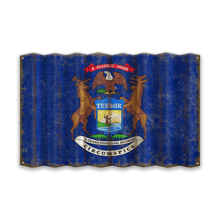 Michigan Corrugated Flag - Michigan