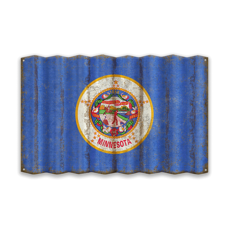 Minnesota Corrugated State Flag - Minnesota