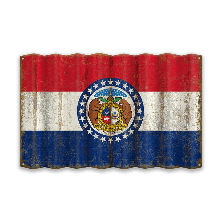 Missouri Corrugated State Flag - Missouri