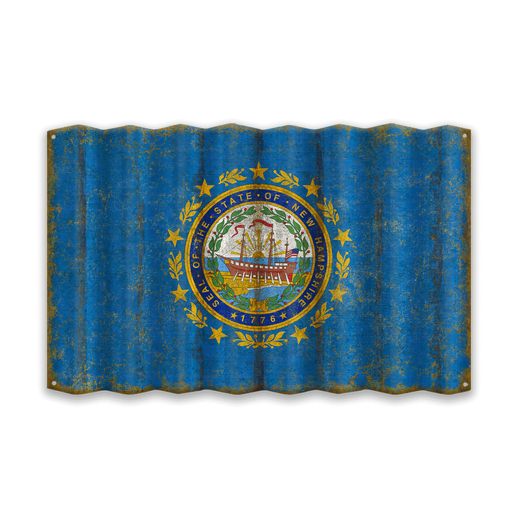New Hampshire Corrugated State Flag - New Hampshire