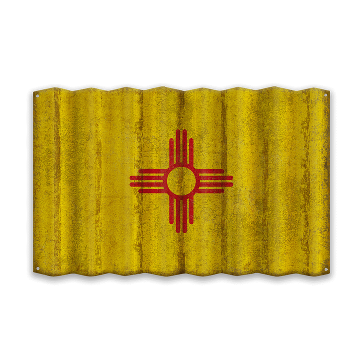 New Mexico Corruagated State Flag - New Mexico