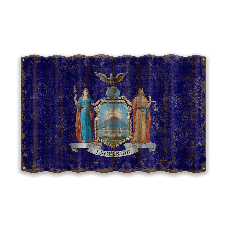New York Corrugated State Flag - New York