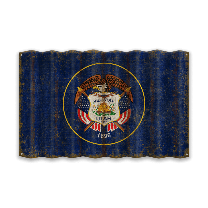 Utah Corruaged State Flag - Utah
