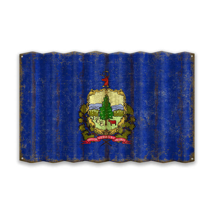 Vermont Corruaged State Flag - Vermont
