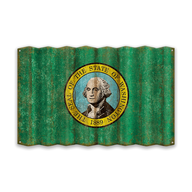 Washington Corrugated State Flag - Washington