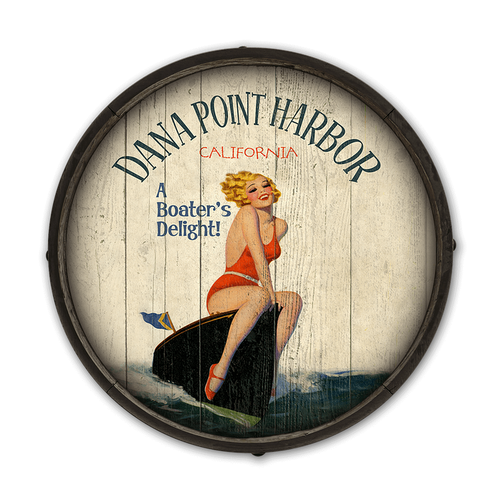 A Boater's Delight - Barrel End Wooden Sign - A Boater's Delight