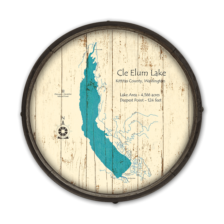 Cle Elum Lake Washington Barrel End - Cle Elum Lake Washington Barrel End