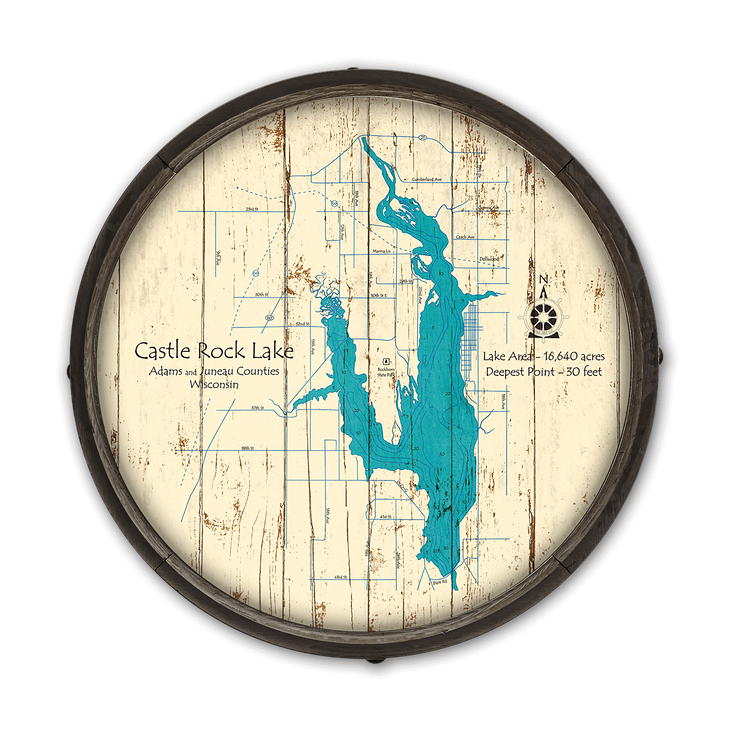 Castle Rock Lake Wisconsin Barrel End - Castle Rock Lake Wisconsin Barrel End