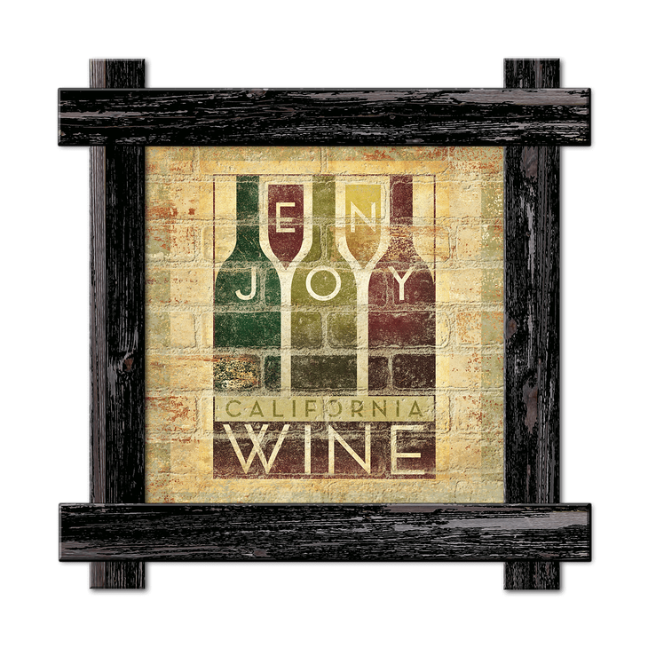 Enjoy Wine Brick Sign - Enjoy Wine