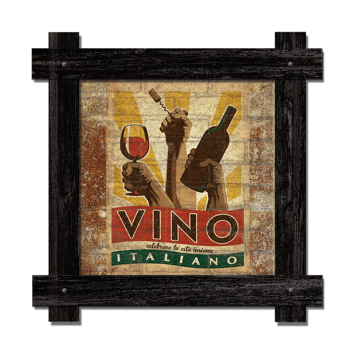 Vino Italiano Brick Sign - Vino Italiano, celebrare la vita insieme