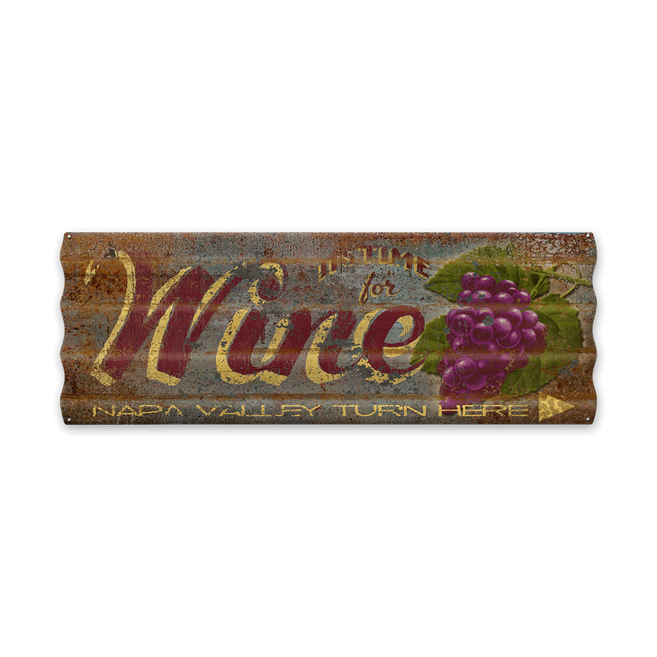 Time for Wine Corrugated Sign - Time for Wine