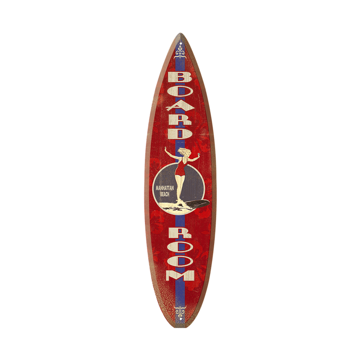 Boardroom - Surfboard Wooden Sign - BOARDROOM SURFBOARD