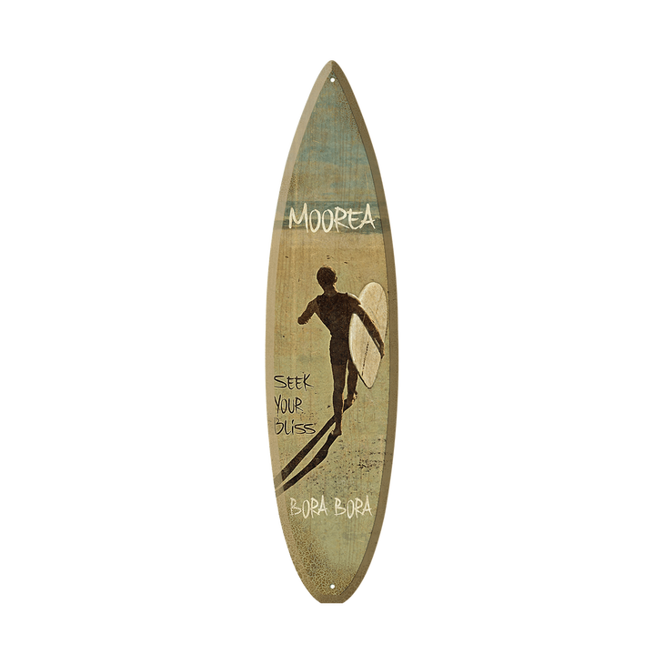 Seek Your Bliss - Surfboard Wooden Sign - SEEK YOUR BLISS SURFBOARD