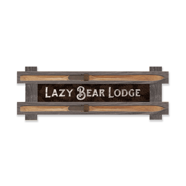 Framed Sign, Long Horizontal - Framed Welcome to the Lodge Sign