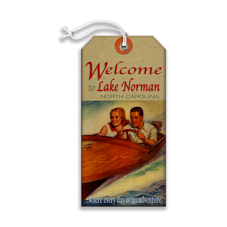 Wooden Boat Adventure Couple Sign - Travel Tag - Where Everyday is an Adventure