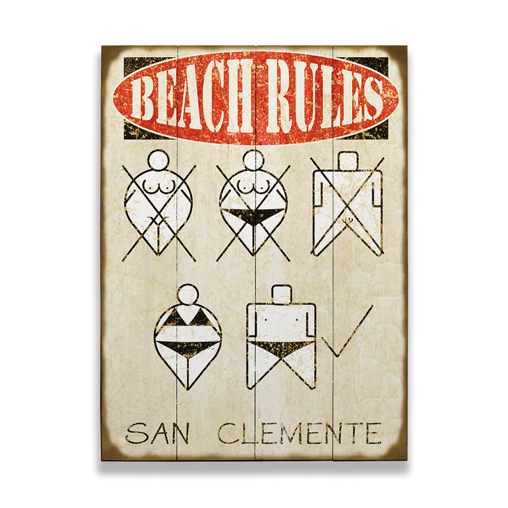Swimming Rules Sign - Beach Rules