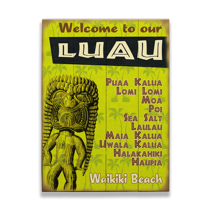 Welcome to our Luau Vintage Sign - Welcome to our Luau Vintage Sign