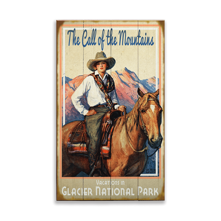 Cowgirl on Horseback Call of the Mountains - Cowgirl on Horseback Call of the Mountains