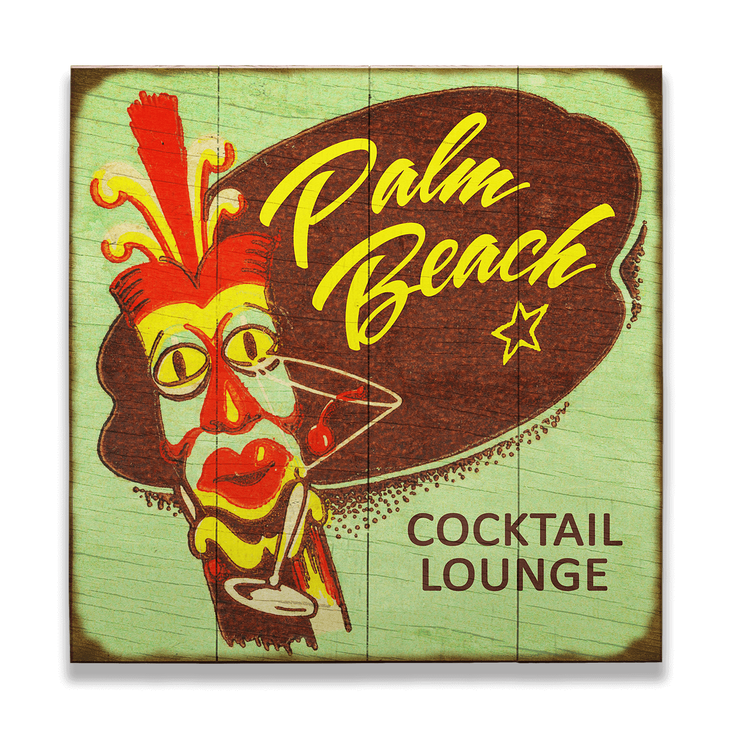 Tiki Cocktail Lounge Vintage Sign - Tiki Cocktail Lounge Vintage Sign