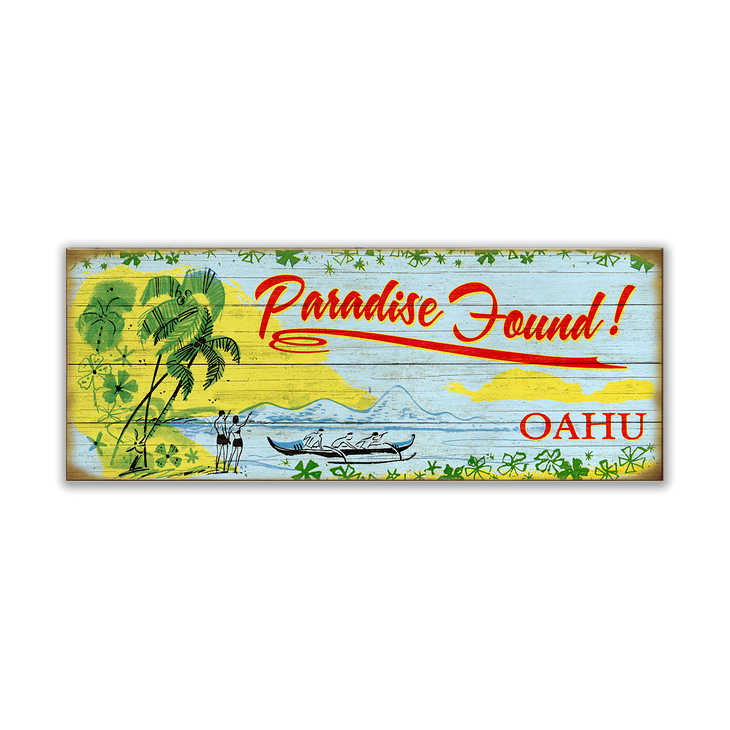 Paradise Found Vintage Sign - Paradise Found Vintage Sign