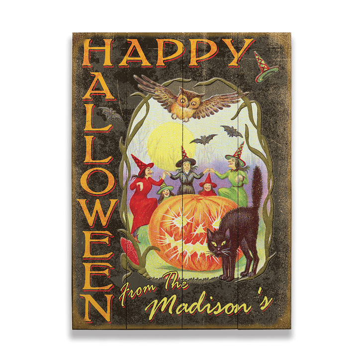 Happy Halloween! All the Spooky Creatures Sign - Happy Halloween
