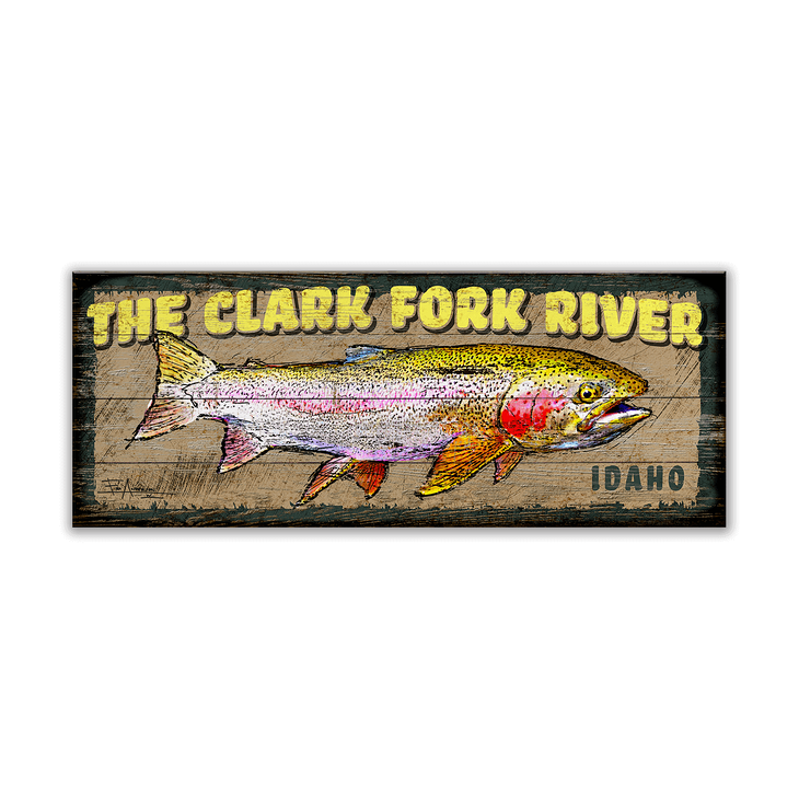 Rainbow Trout Textured Sign - Rainbow Trout