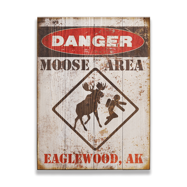Danger Moose Area Sign - Danger Moose Area Sign