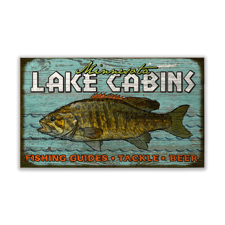 Lake Fishing Cabins Sign - Lake Fishing Cabins Sign