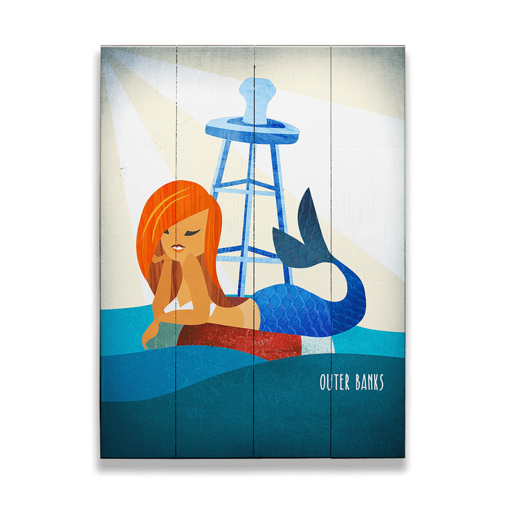Red Haired Mermaid Large Sign - Red Haired Mermaid Large Sign