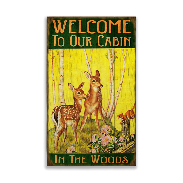 Fawns at the Cabin Welcome Sign - Fawns at the Cabin