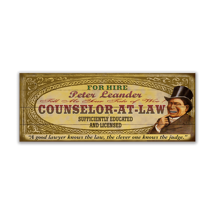 Counselor-At-Law Male Sign - Counselor-At-Law Male