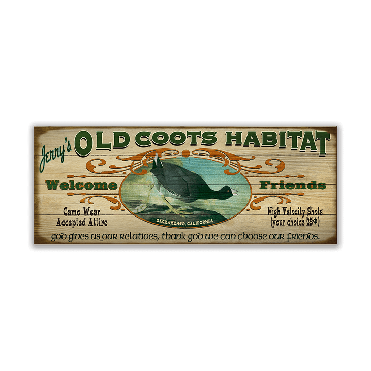 Old Coots Habitat Sign - Old Coots Habitat