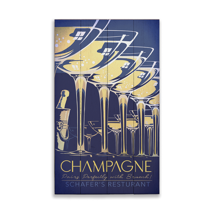 Champagne Brunch Vintage Sign - Champagne Brunch Vintage Sign
