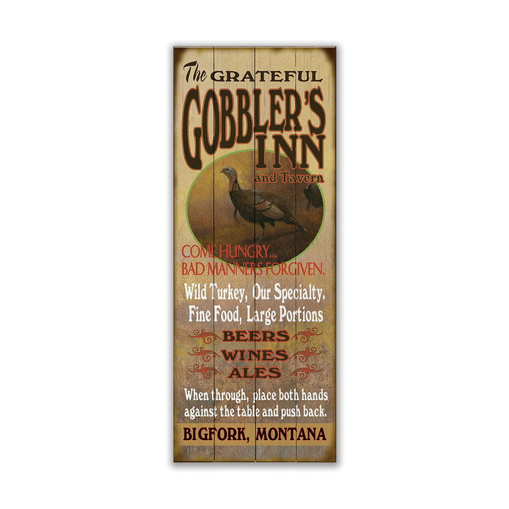 Grateful Gobbler's Inn Sign - Gobbler's Tavern