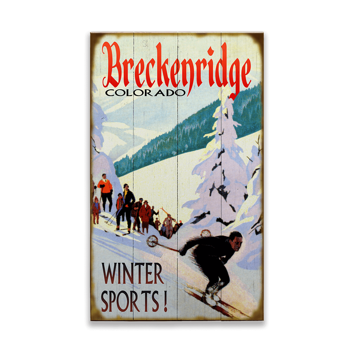 Winter Sports Downhill Skier Sign - Winter Sports