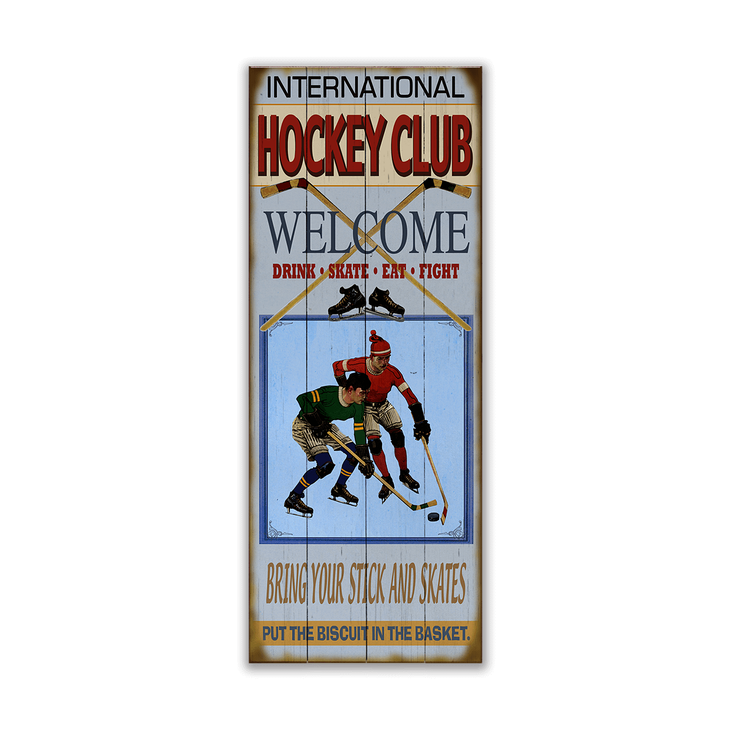 Hockey Club (Blue) Sign - Hockey Club