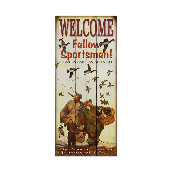 Welcome Fellow Sportsmen Sign - Welcome Fellow Sportsmen