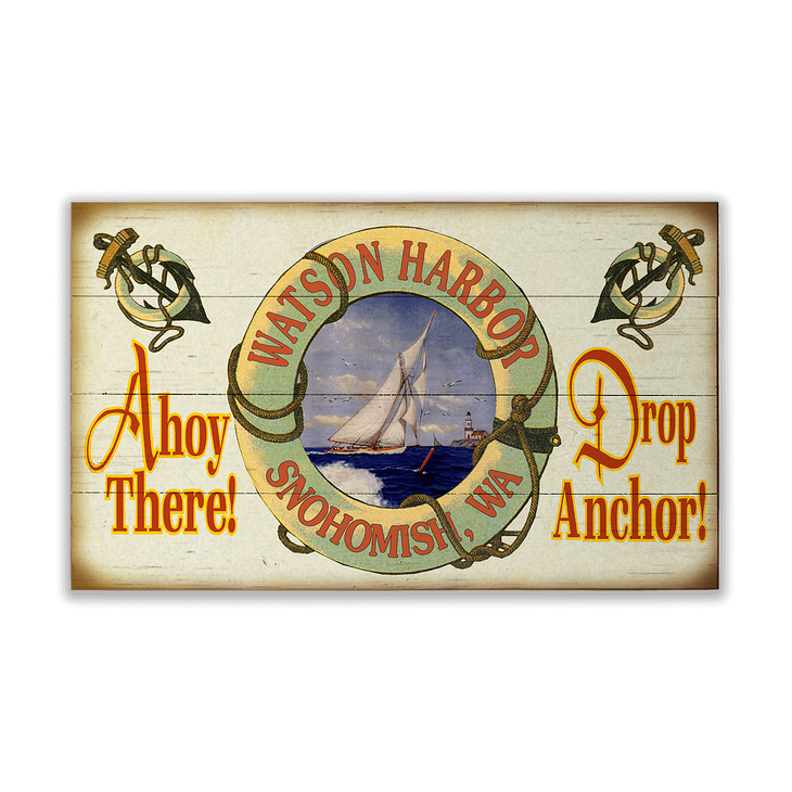 Ahoy There Sailboat Sign - Ahoy There Sailboat