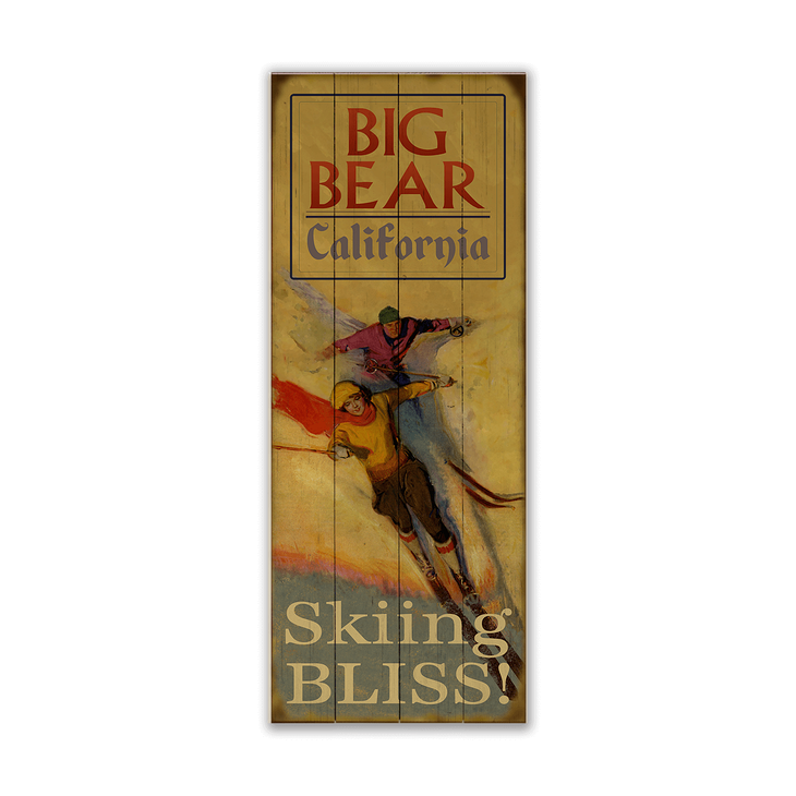 Skiing Bliss Sign - Winter Skiing is Bliss