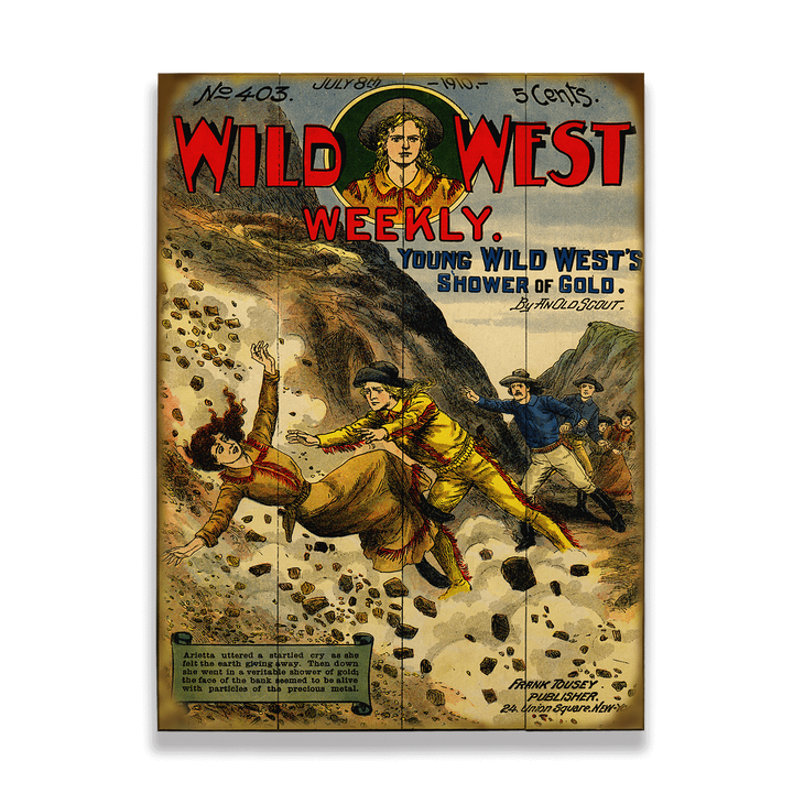 Wild West Weekly Pulp Fiction Sign - Wild West Weekly