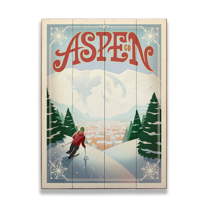 Vintage Aspen Skier Sign - Vail