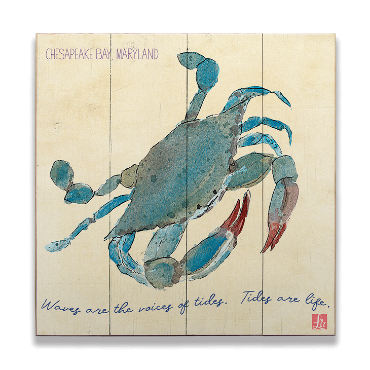 Blue Crab Art Sign - Blue Crab Art Sign