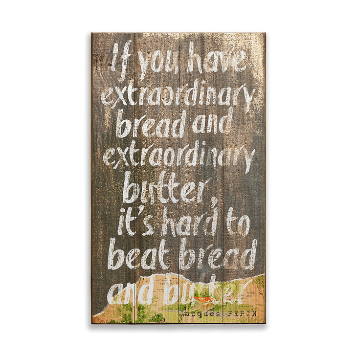 It's Hard to Beat Bread and Butter Vintage Sign - It's Hard to Beat Bread and Butter Vintage Sign