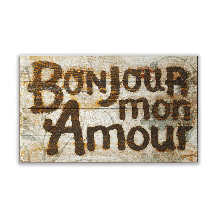 Bonjour Mon Amour Vintage Sign - Bonjour Mon Amour Vintage Sign
