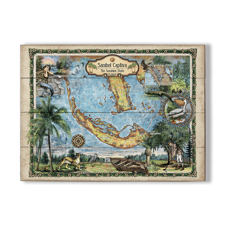 Historic Sanibel-Captiva Vintage Map - Sanibel-Captiva, FL