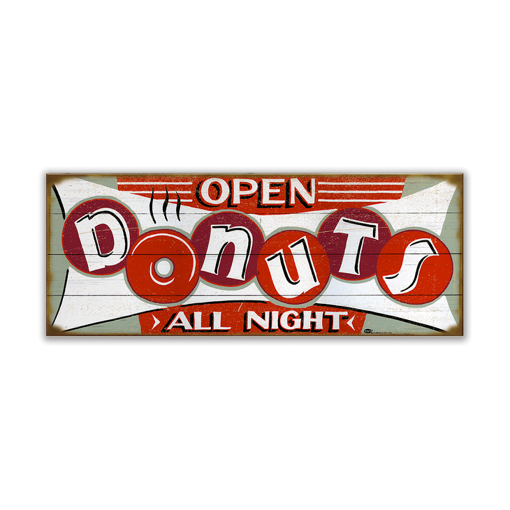 Donuts All Night - Sign - 