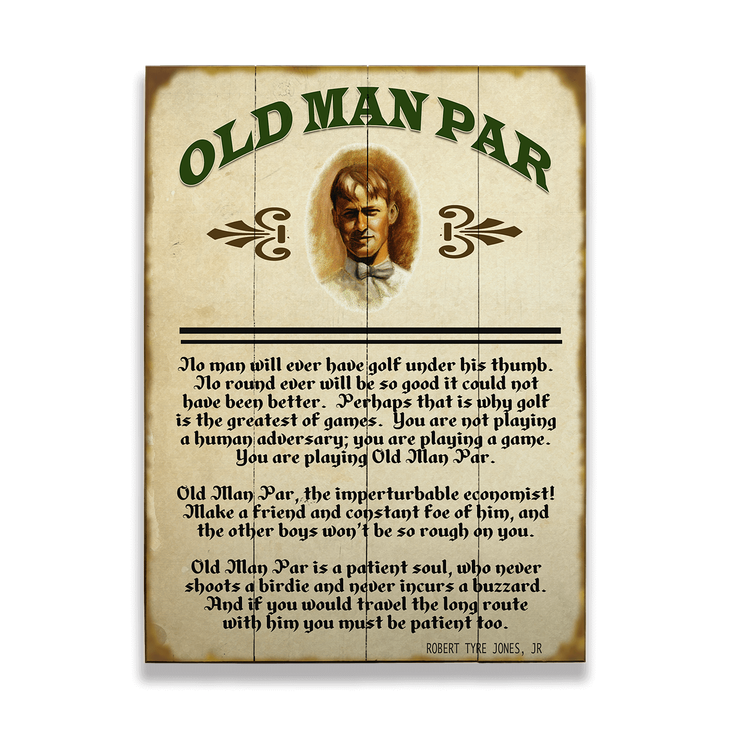 Old Man Par Golf Sign - Old Man Par