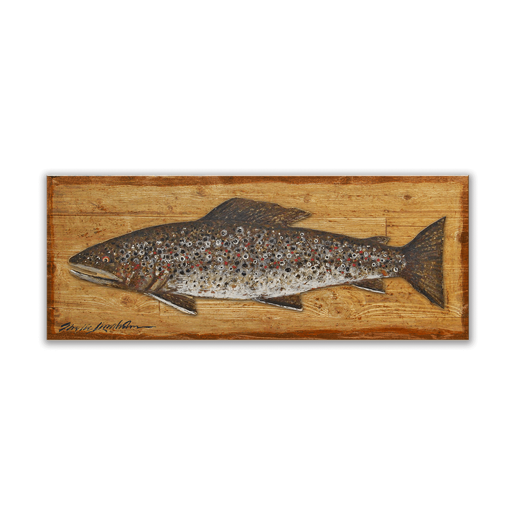 Brown Trout Metal and Wood - Sign - Brown Trout