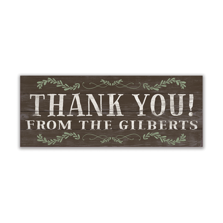 Thank You - Chalk Rustic Wood Sign - Thank You - Chalk Rustic Wood Sign
